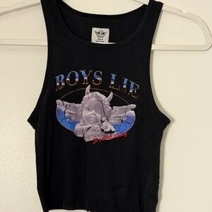 Boys Lie Black and Blue Graphic Tank Top